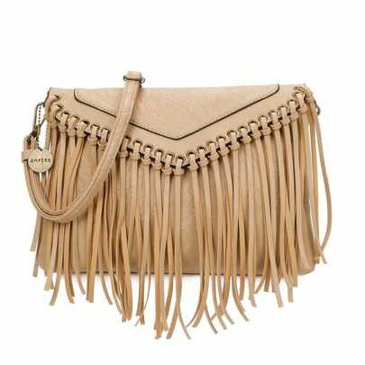 Ampere Creations Dallas Classic Vegan Leather Western Fringe Crossbody Bag | SHEIN