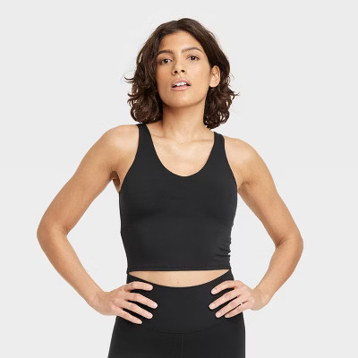 Women's Flex V-Neck Cropped Sports Bra - All In Motion™ | Target