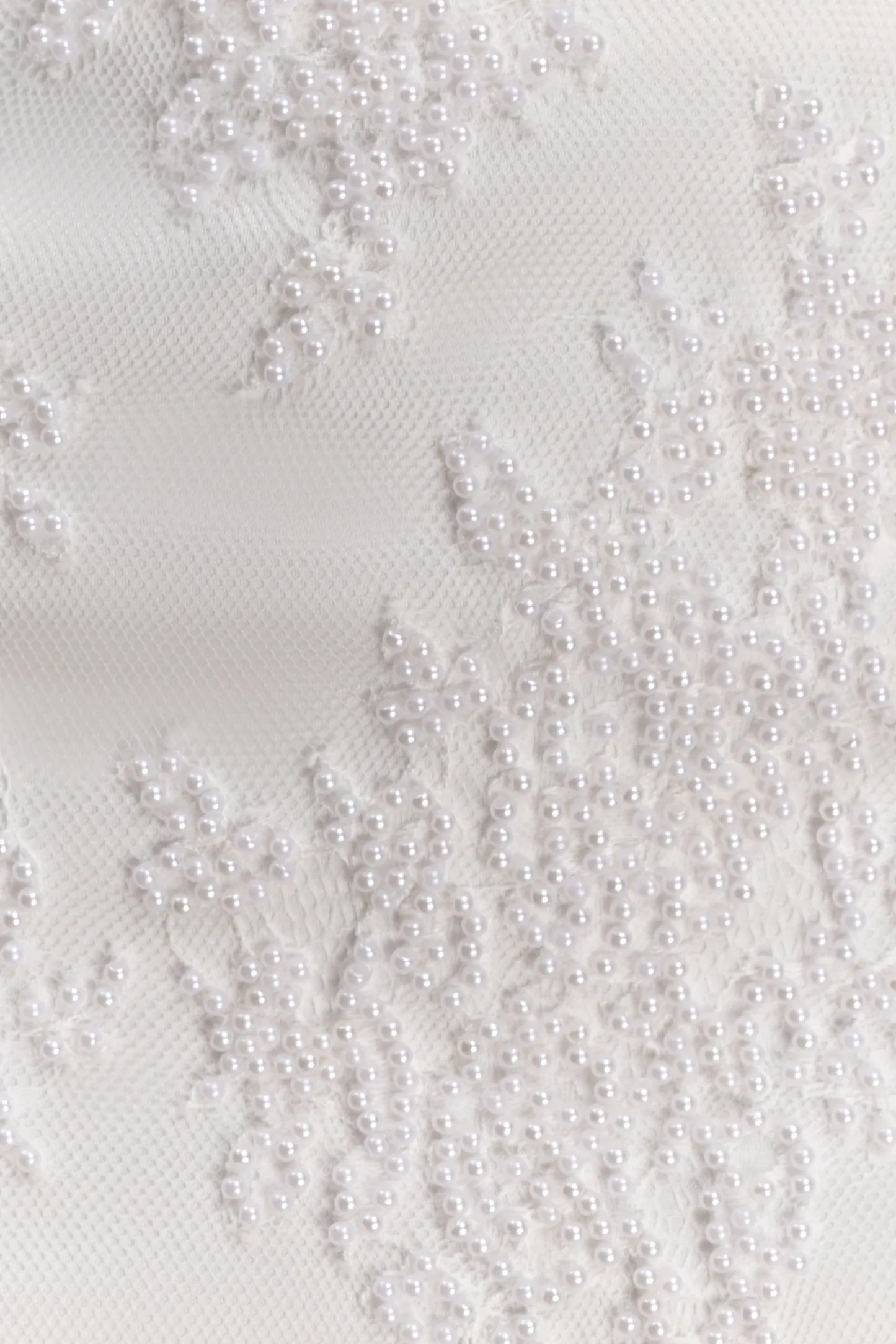 Camille Beaded Satin And Lace Maxi Skirt - Ivory | Meshki UK