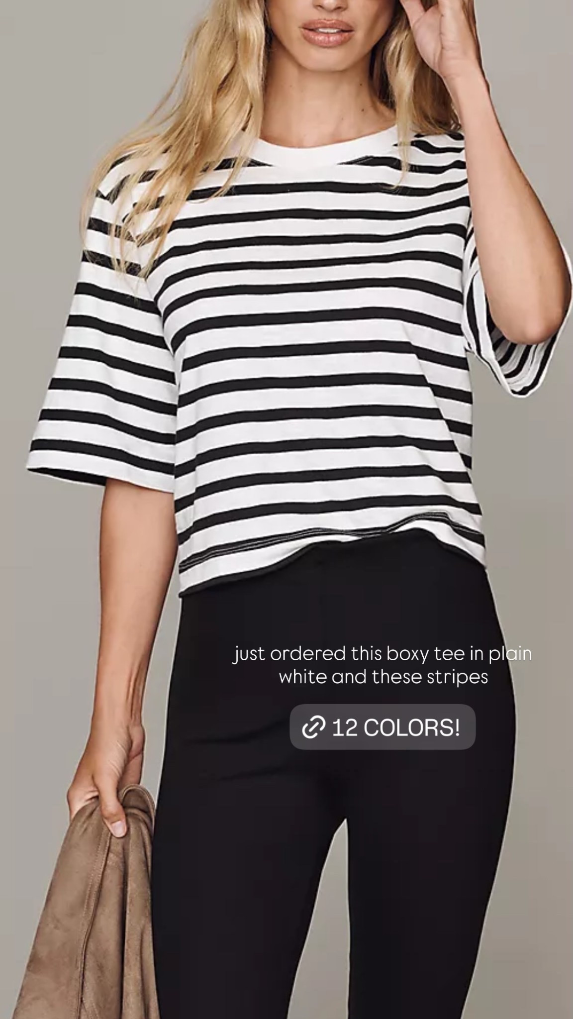 just ordered this boxy tee in plain white and these stripes