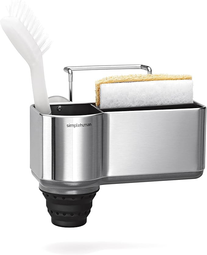 simplehuman Sink Caddy Sponge Holder, Brushed Stainless Steel | Amazon (US)