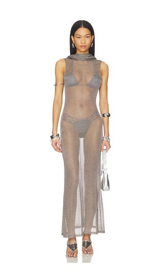 superdown Kaomi Maxi Dress in Metallic Silver. - size M | Revolve Clothing (Global)