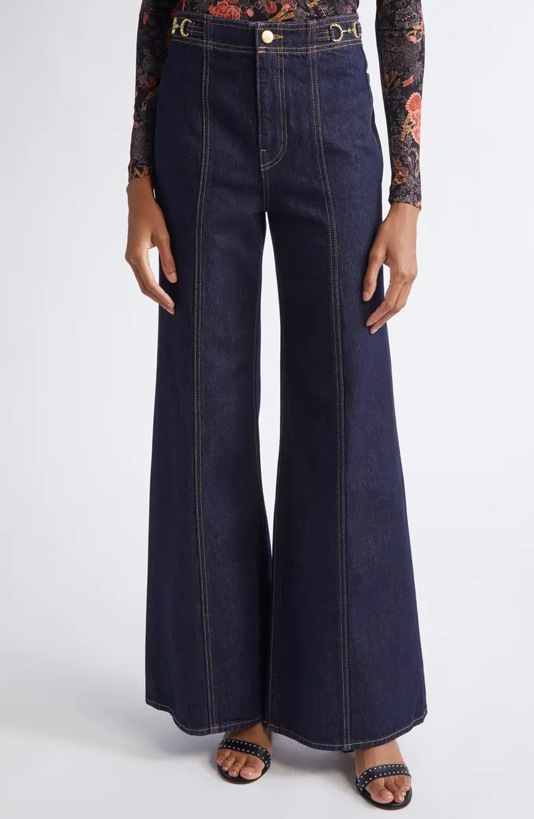 The Delphine High Waist Wide Leg Jeans | Nordstrom