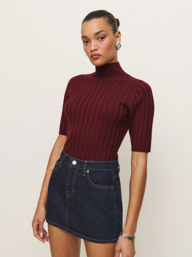 Margoax Regenerative Merino Mock Neck Sweater | Reformation (Global)