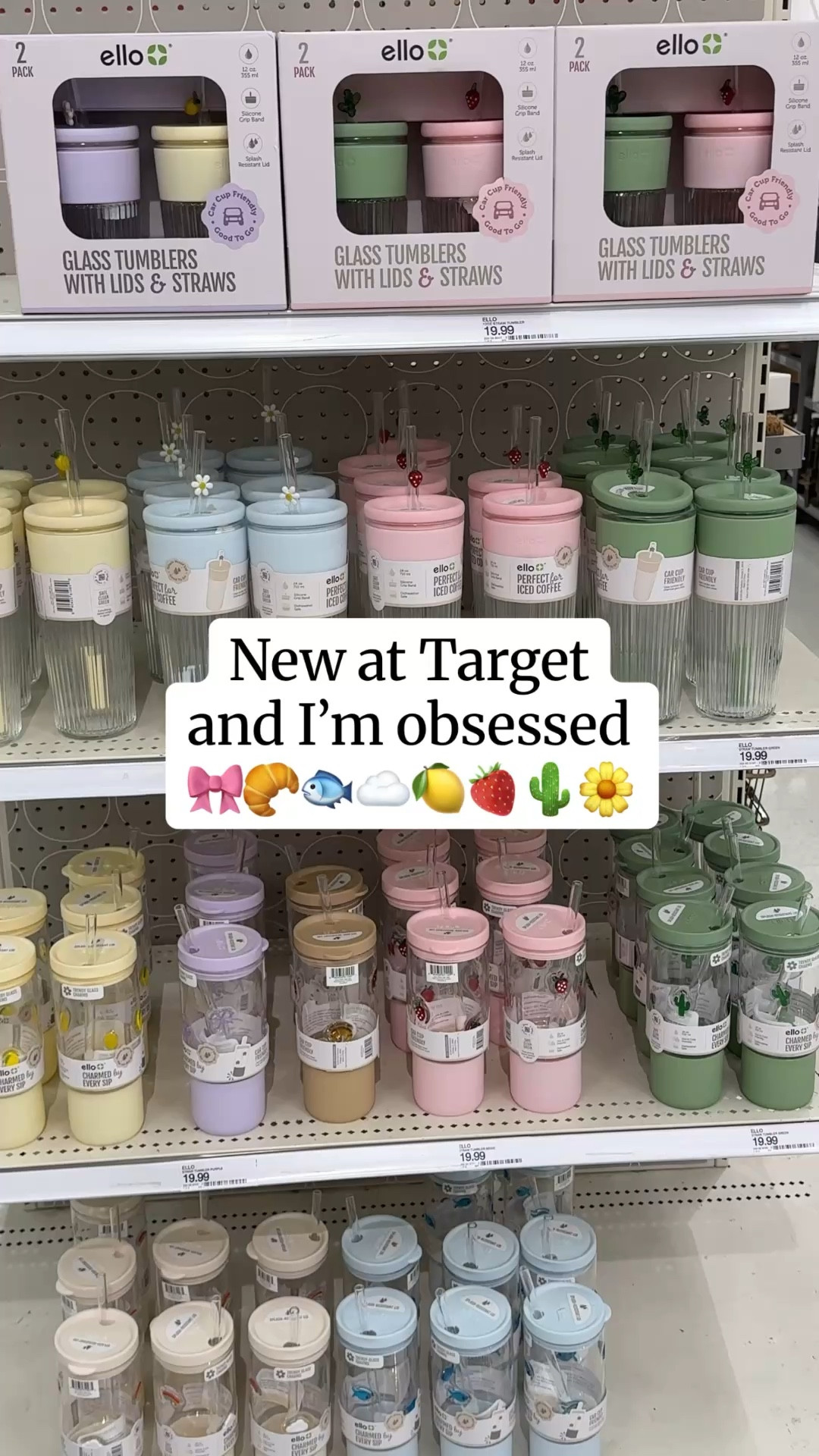 These just dropped and I can’t decide which one I love most! 🌸
RUN to Target…. These will go quick. They are all so pretty and I love the little details on each one. These make PERFECT gifts for mom, teacher, bestie, sister, and basically anyone who loves a cute tumbler to drink out of. (Isn’t that everyone?! 😊)
