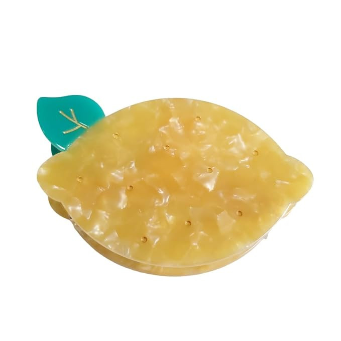 Lemon Claw Clips,Cellulose Acetate Hair Clips,Small Claw Clips for Women | Amazon (US)