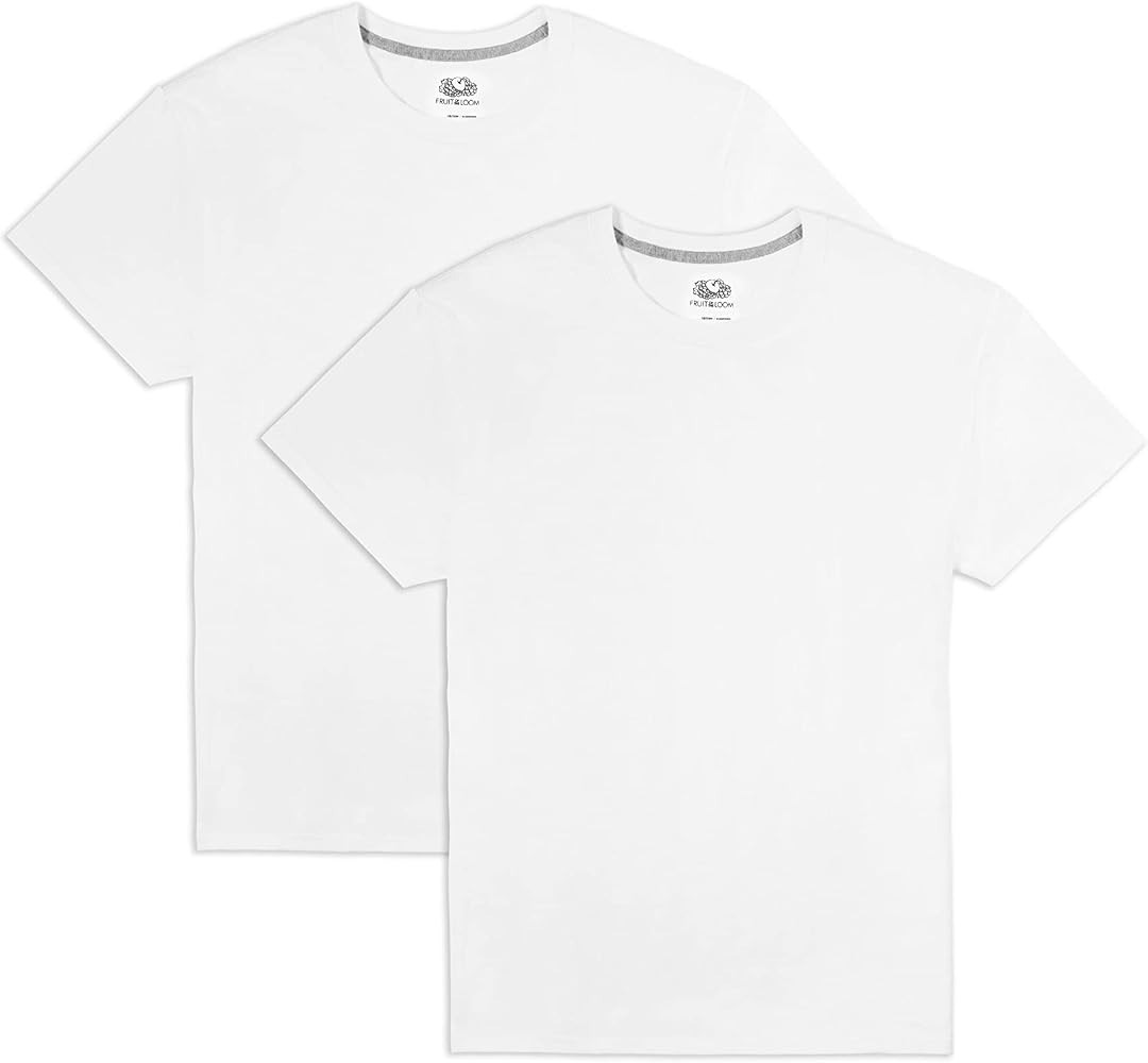 Fruit of the Loom Men's Eversoft Cotton T Shirts, Breathable & Moisture Wicking with Odor Control... | Amazon (US)