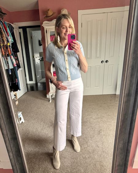 Spring outfit idea for the office. #ladyjacket #lovechicos #whitepants #springoutfit #officewear

#LTKworkwear #LTKSeasonal #LTKfindsunder100