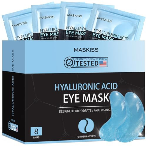 Maskiss Under Eye Patches (8 Pairs), Hyaluronic Acid Eye Masks for Dark Circles Puffy Eyes Undereye Bags, Collagen Eye Patches for Wrinkles and Hydrate, Skin Care Gift for Her | Amazon (US)