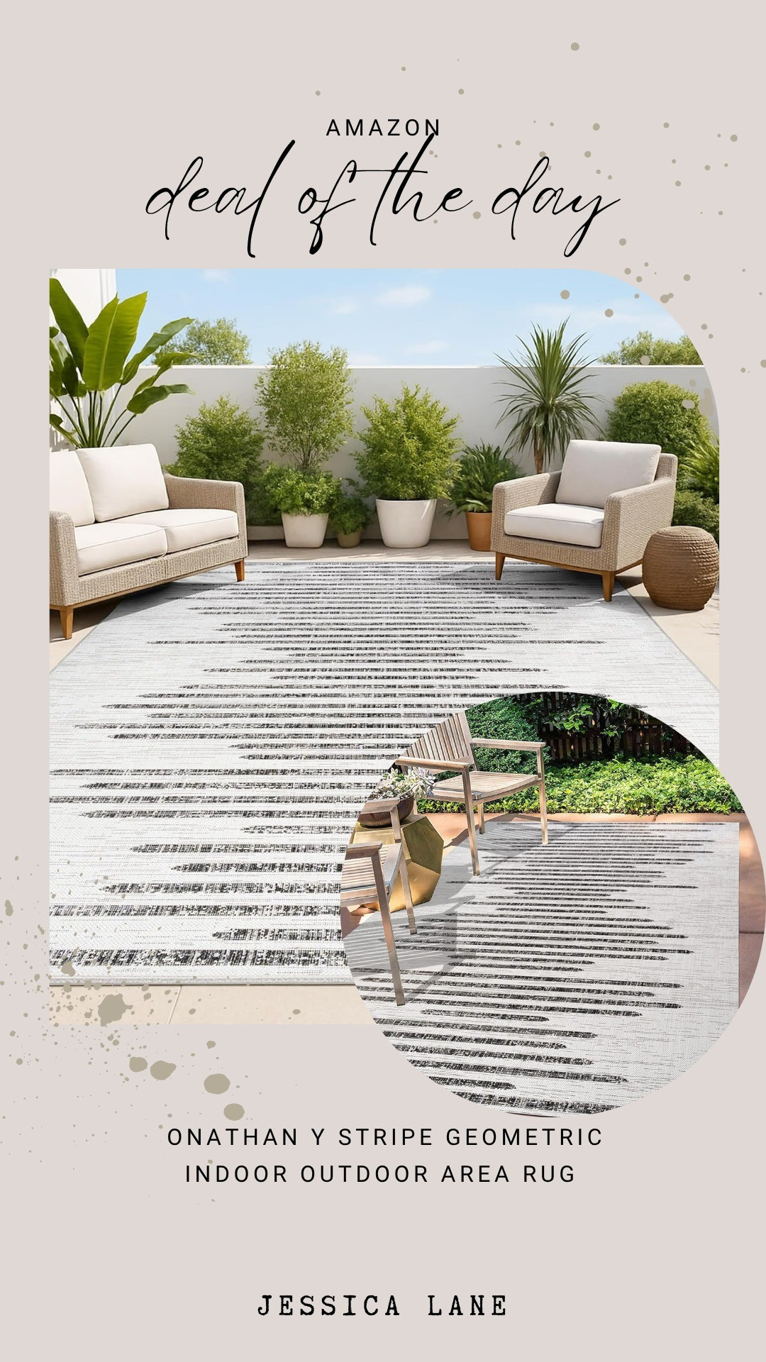 Elevate your patio or living space with this stripe geometric indoor outdoor area rug. This versatile piece adds a modern touch to any setting.#amazonfinds #homedecor #outdoorliving #arearug

#LTKSeasonal #LTKSaleAlert #LTKHome