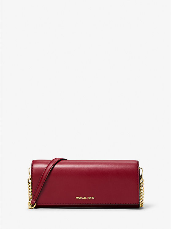 Jet Set Medium Leather Clutch | Michael Kors US