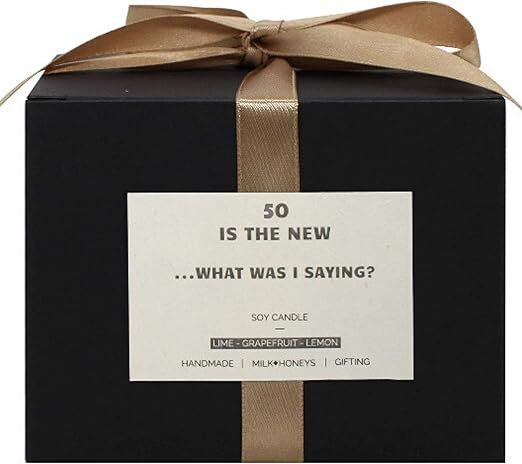 50th Birthday Gift - What was I Saying? Candle - Lime, Grapefruit, Lemon Citrus Soy Scented Candl... | Amazon (US)