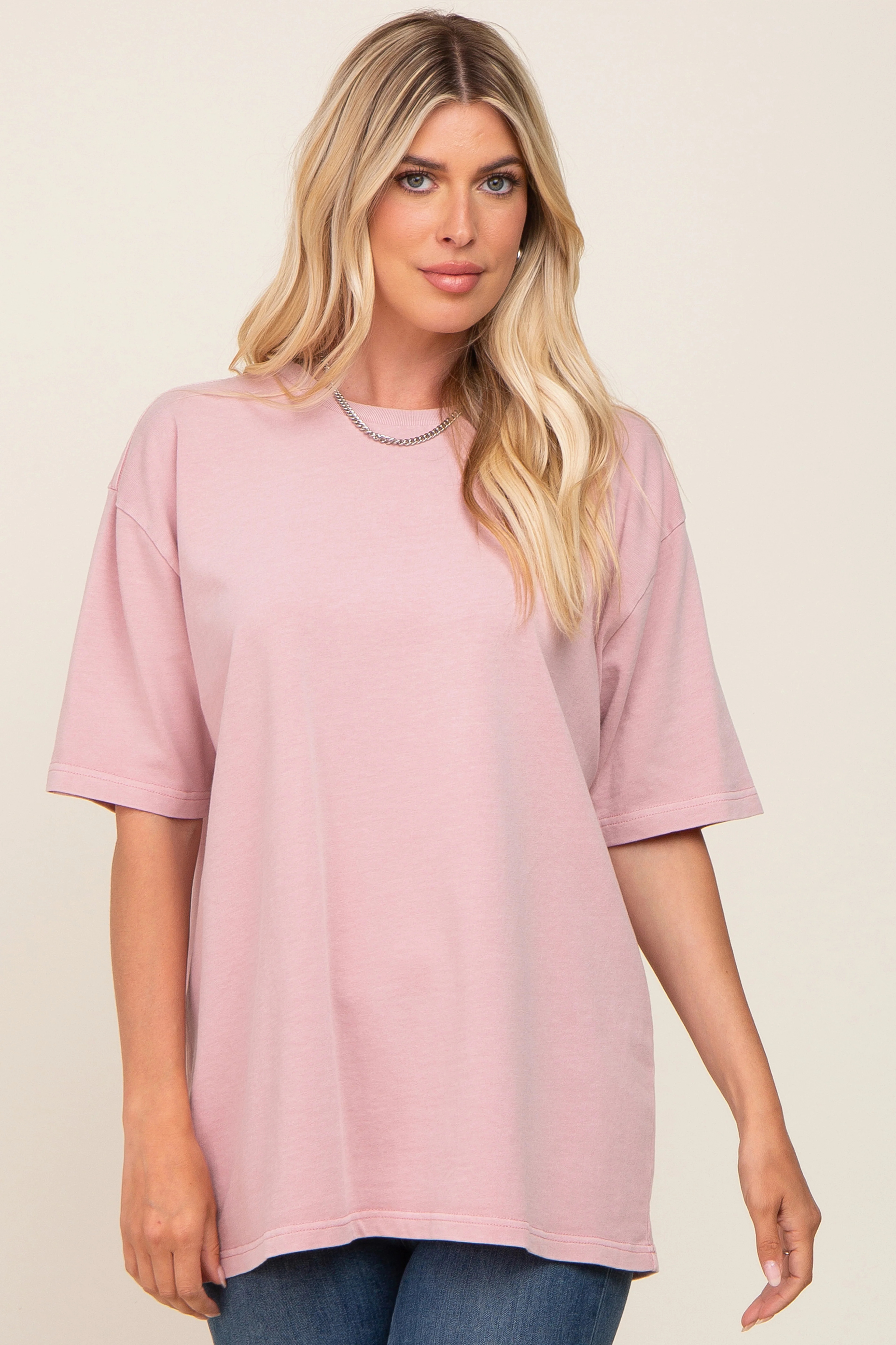 Pink Basic Oversized T-Shirt | PinkBlush Maternity