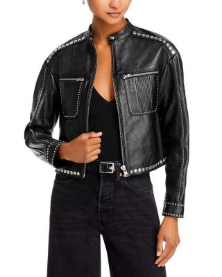 Leather Studded Jacket | Bloomingdale's (US)