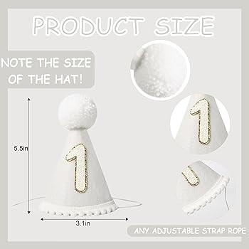Milky White 1st Birthday Hat - Boho First/1st Birthday Crown, Natural Bohemian Birthday Decorati... | Amazon (US)