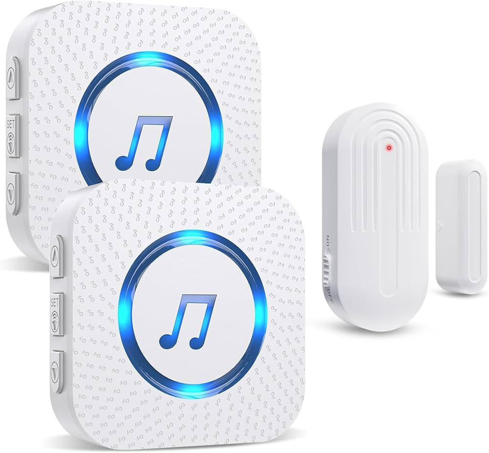 SanJie Door Chime, Door Open Contact Sensor Alarm with 500 FT Range,26 Chimes 5 Adjustable Volume... | Amazon (US)