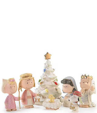 Peanuts Collectibles Charlie Brown 7-Piece Christmas Pageant Figurine Set | Dillard's
