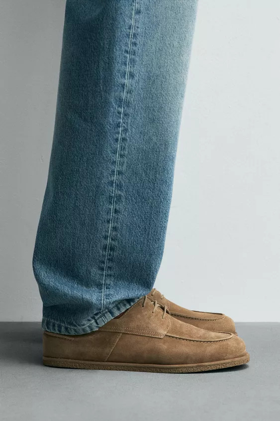 CASUAL LEATHER BOAT SHOES | Zara US