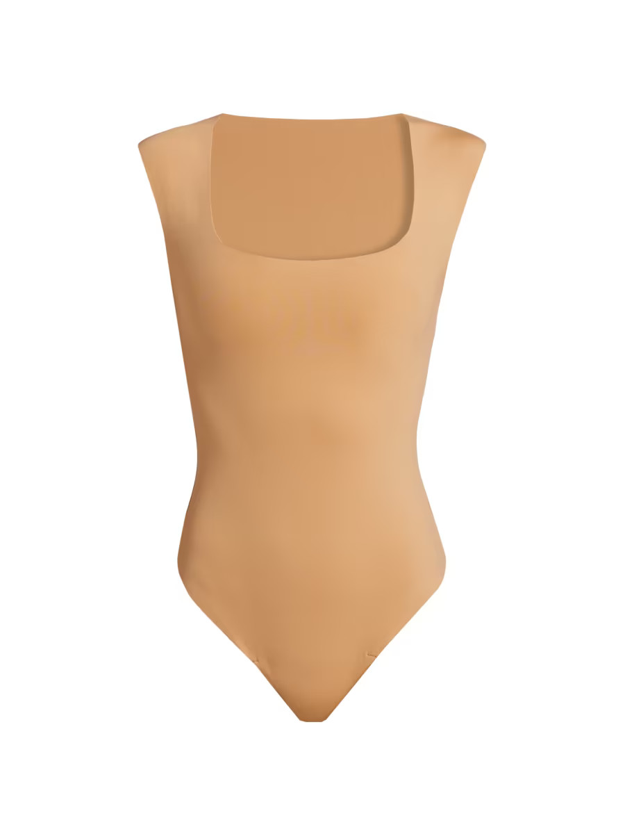 Neoprene Cap-Sleeve Bodysuit | Saks Fifth Avenue