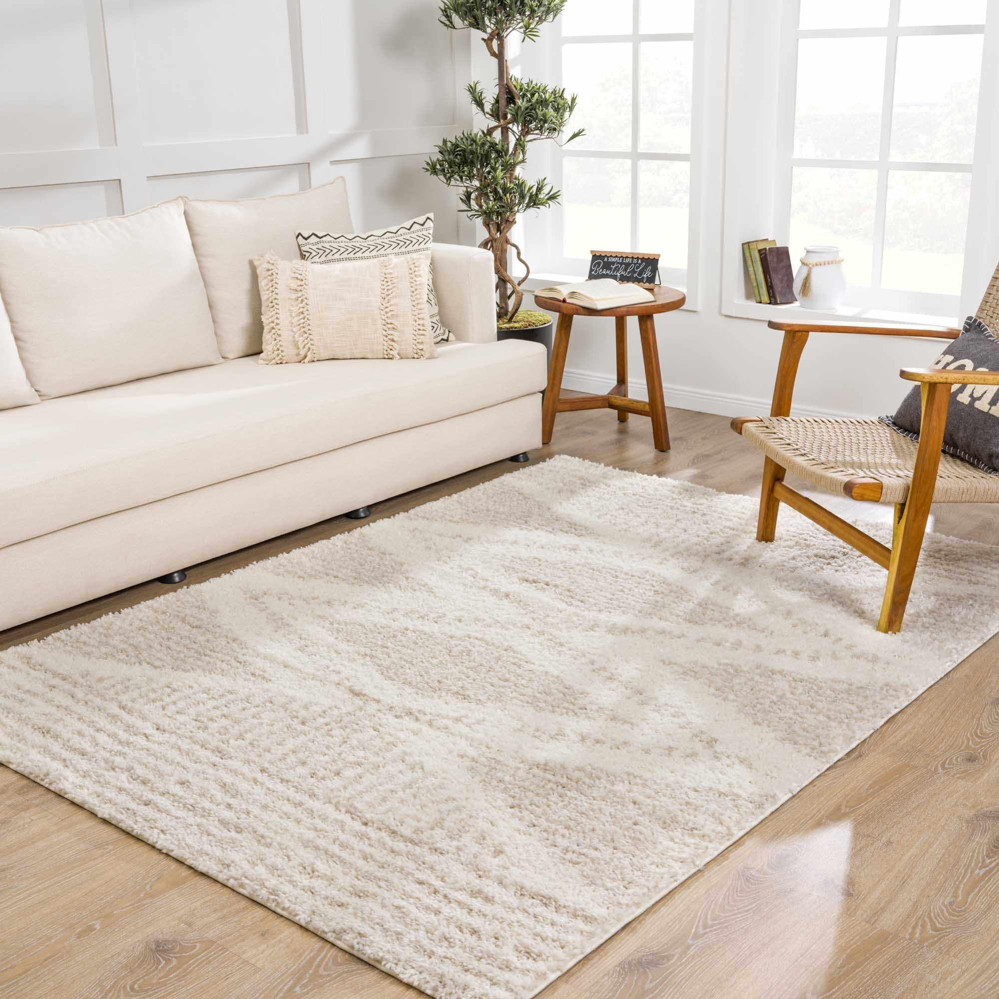 Hauteloom Trunding Moroccan Farmhouse Living Room, Bedroom Shaggy Area Rug - Bohemian Shag - Plus... | Walmart (US)