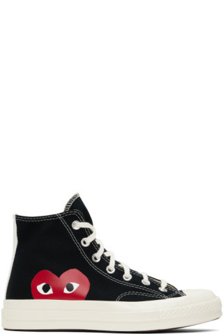 Comme des Garçons Play - Black & White Converse Edition PLAY Chuck 70 High Top Sneakers | SSENSE