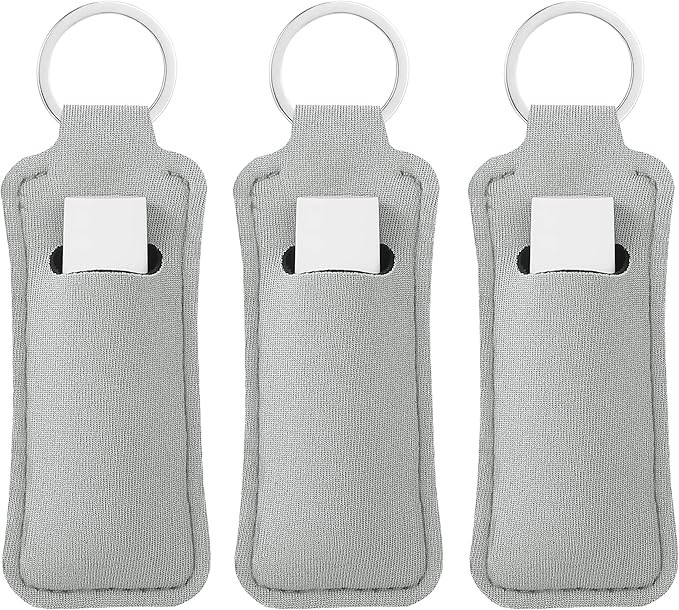 COOKOOKY Chapstick Holder Keychain Cute Lip Balm Keychain Holder with Clip | Amazon (US)
