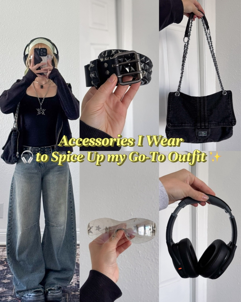 hiii! here are the accessories i almost always use to add some personality to my everyday outfits :) i almost always wear a chain necklace along with a studded belt & a cute statement bag! i feel like this combo brings out my alternative side without being too over the top for just a low-key day.  if i’m feeling it, i’ll also add some eyeglasses, a hair scarf, & maybe even some headphones! i find these accessories perfect for when i don’t have much time to get ready or i just want to put in minimal effort that day! #casualstyle #styleinspo #accessories #zerogatekeeping

#LTKootd