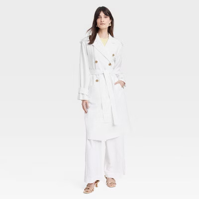 Women's Linen Trench Coat - A New Day™ | Target