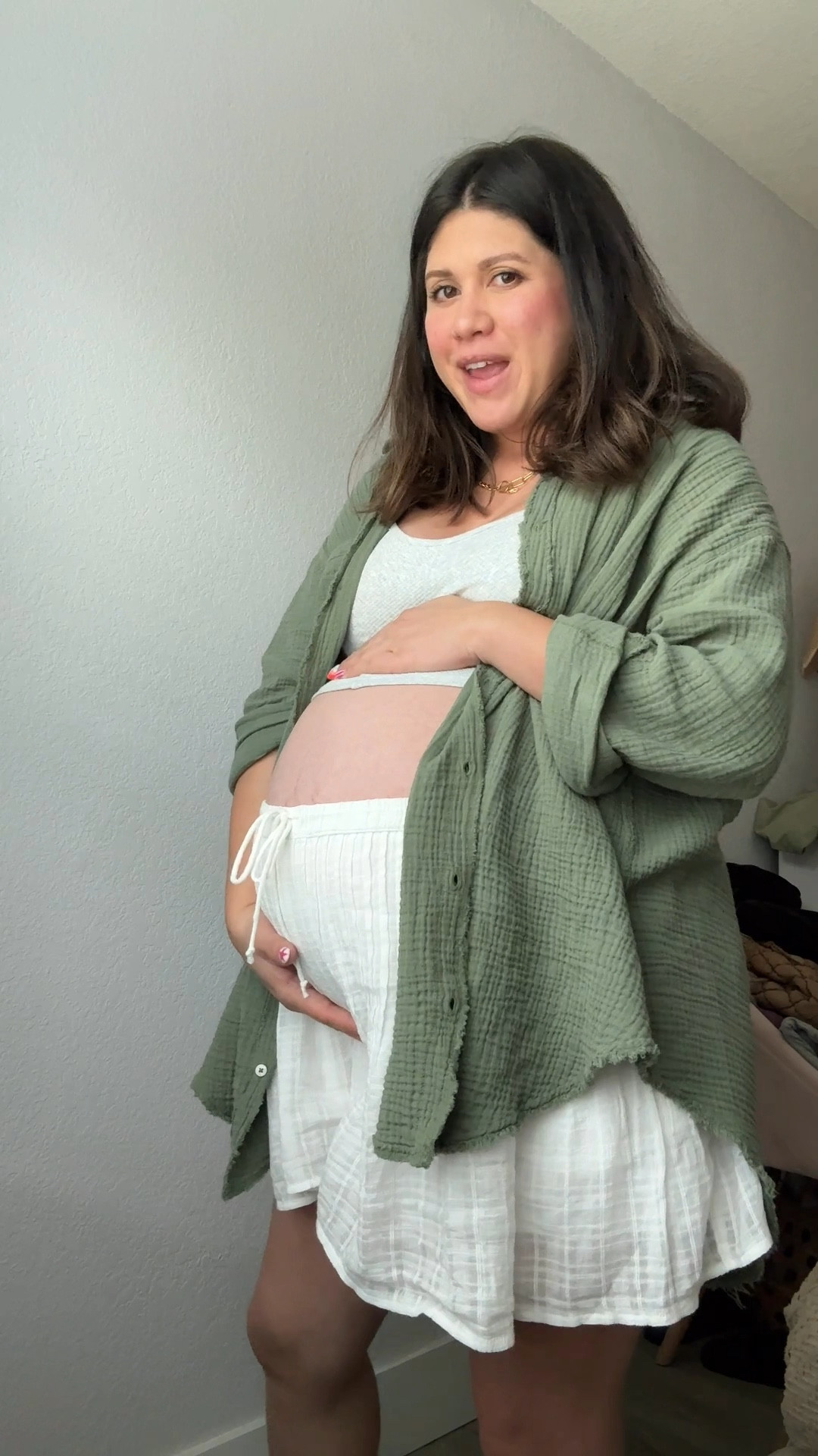 If I could only shop day one store while pregnant, it would be Aerie! Everything is so comfortable and most of it will be great postpartum! I found these aerie shorts at T.J.Maxx so I don’t have a link but I lined some really cute similar ones that look great for pregnancy! 

#LTKBump