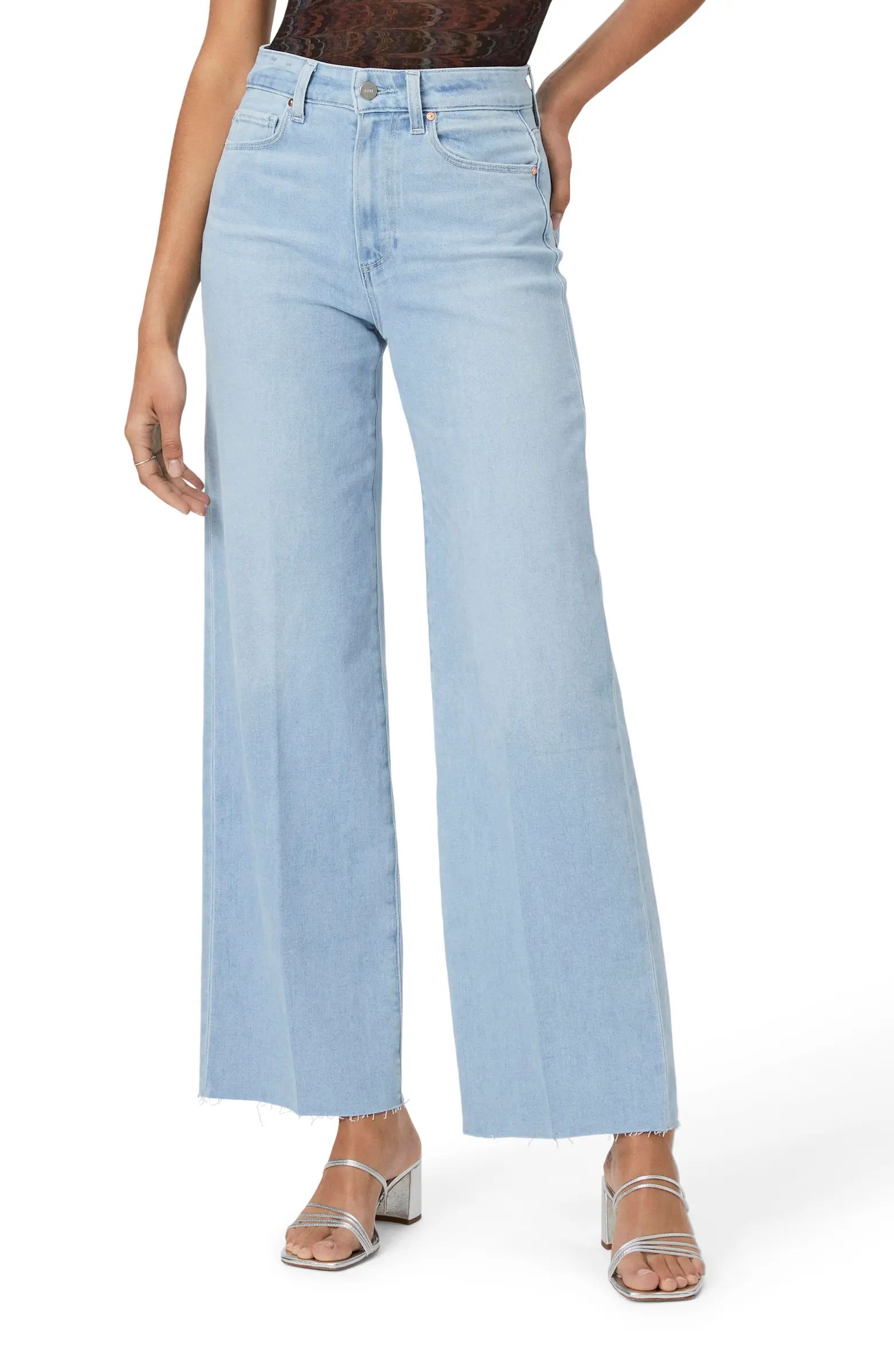 Anessa Raw Hem Wide Leg Jeans | Nordstrom