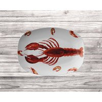 Shellfish Lobster Platter, Nautical Grilling Dinnerware For Indoor Outdoor Dining & Entertaining, Custom Beach House Decor, Thermosaf Dish | Etsy (US)