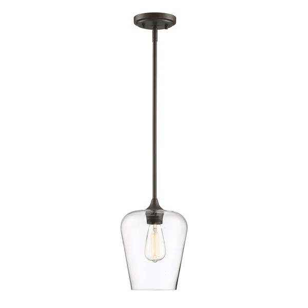 Keener 1 - Light Single Bell Hand Blown Glass Pendant | Wayfair North America