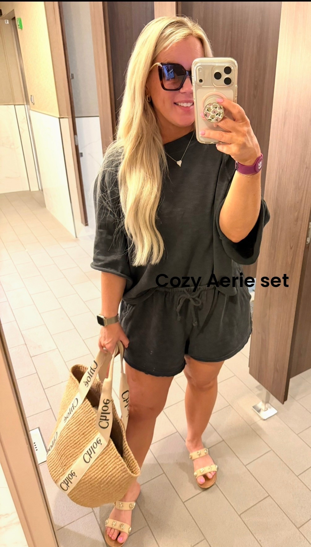 Cozy aerie set 

Love this bag for summer. Great for pool / beach / everyday summer bag 

New favorite sunglasses 

#LTKSeasonal #LTKPetite #LTKOver40