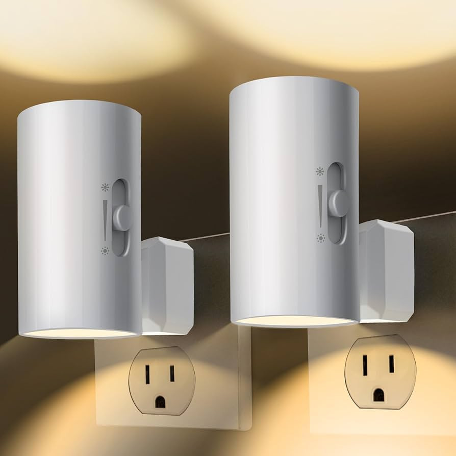 WSKVEZZA Night Light, Led Night Lights Plug into Wall, Sensor Dusk to Dawn, 0-100 LM Dimmable Nig... | Amazon (US)