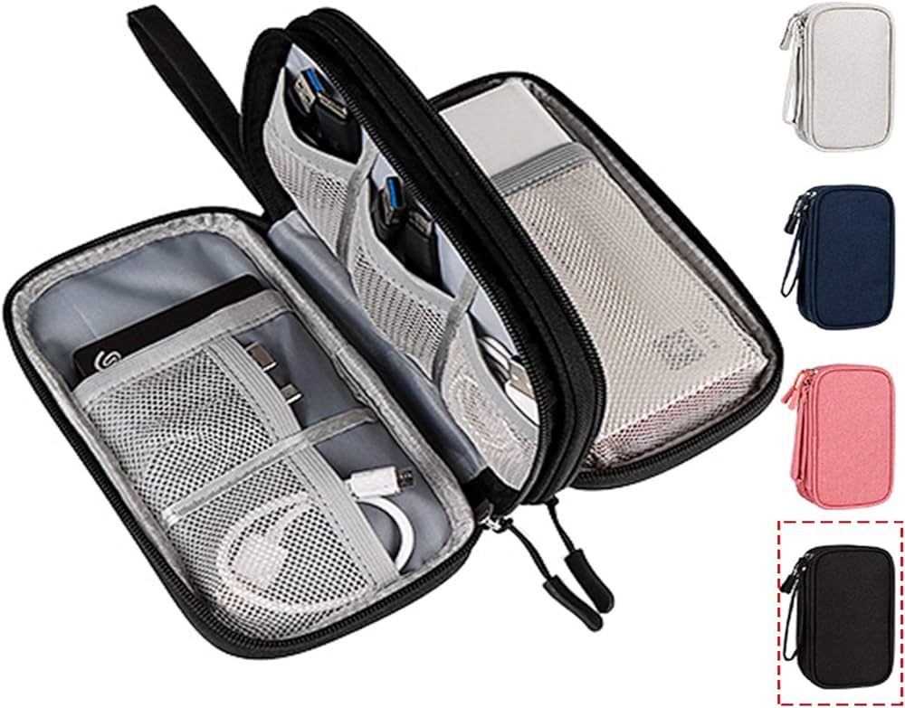 CAOODKDK Electronics Accessories Organizer Pouch Bag, Electronic Organizer Travel Universal Cable... | Amazon (US)