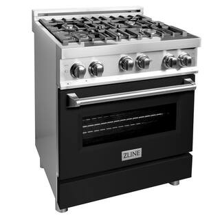 ZLINE Kitchen and Bath ZLINE 30 in. 4.0 cu. ft. Range with Gas Stove and Gas Oven in Stainless St... | The Home Depot