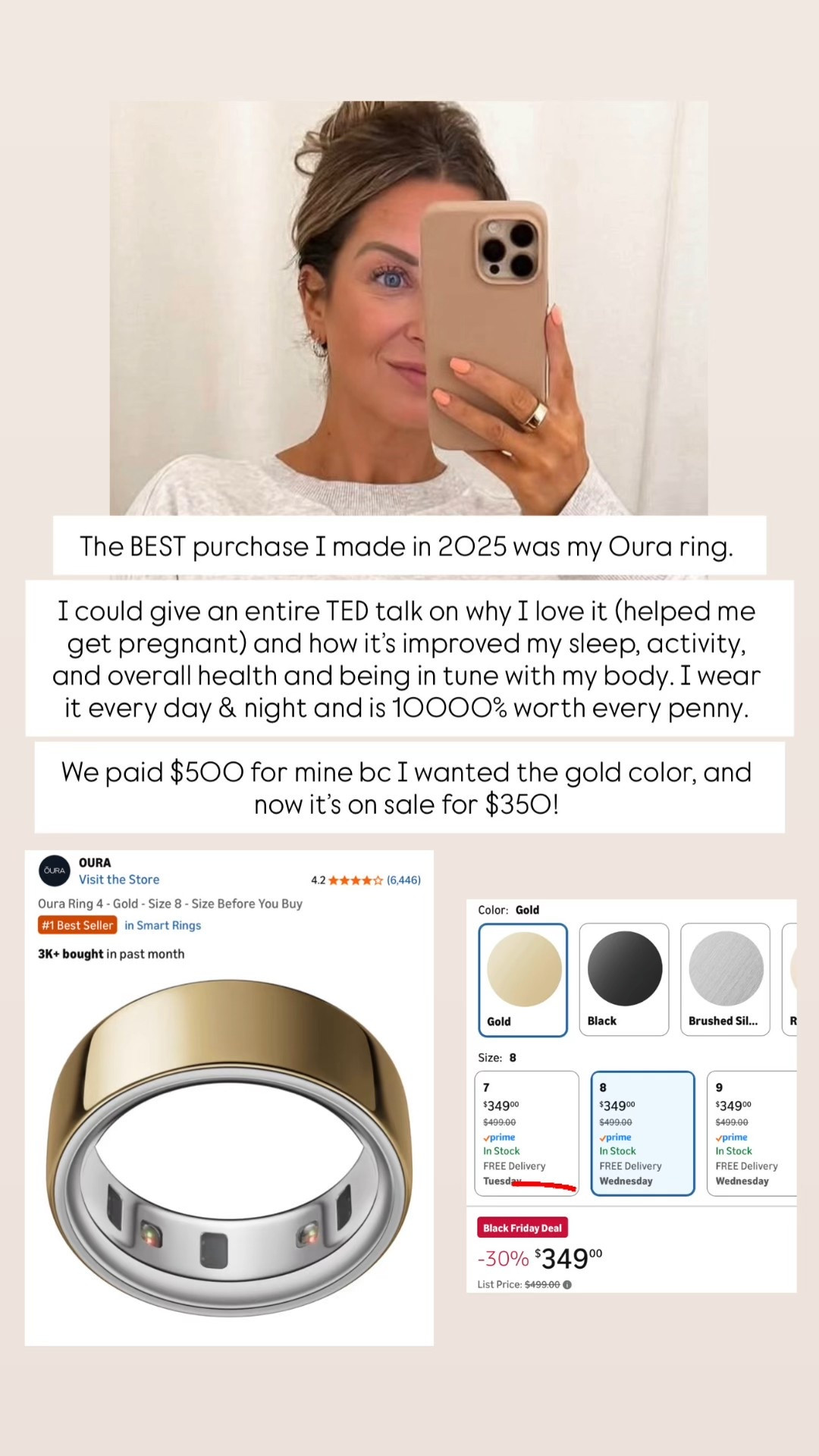 My Oura ring was the best purchase of 2025! It’s on sale for Black Friday! 

#LTKSaleAlert #LTKActive #LTKCyberWeek