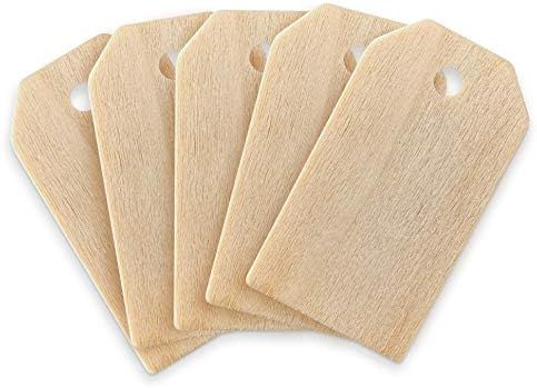 Blank Wooden Gift Tags Labels 2-1/4" x 1-1/4" for Present Party Bags, Wine Bottles, Arts & Crafts... | Amazon (US)
