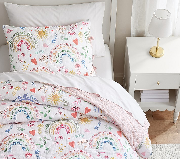 Heritage Rainbow Wholecloth Quilt & Shams | Pottery Barn Kids