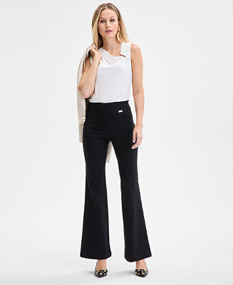 I.N.C. International Concepts Women's Flared-Leg Pull-On Pants, 0P-18, Exclusively at Macy's - Ma... | Macy's