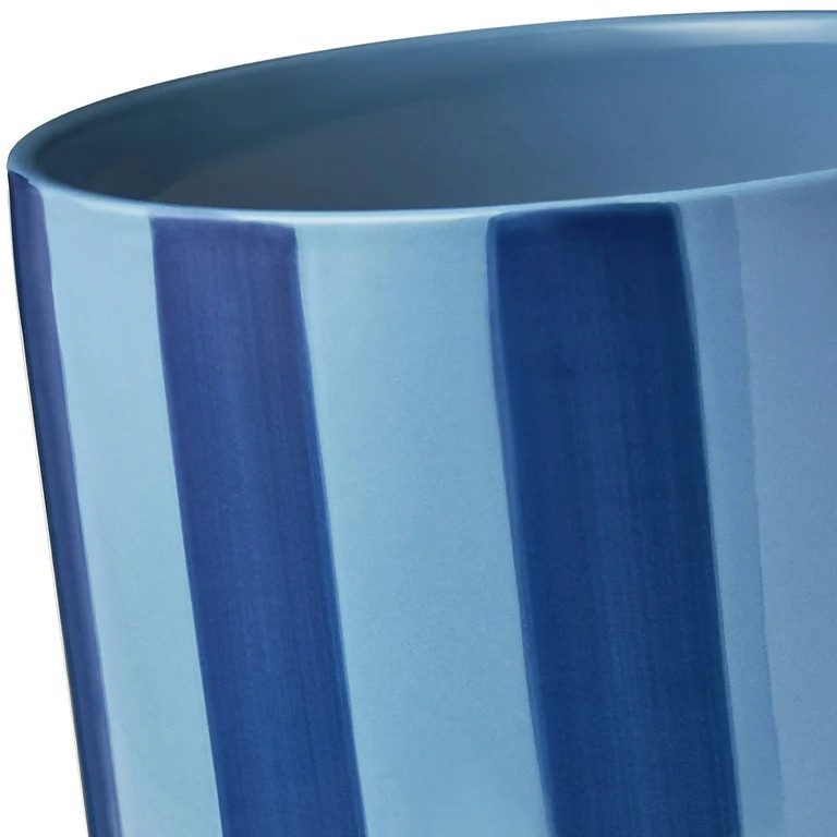 Mainstays Lauren 8" Round Blue Paradise and Royal Blue Ceramic Planter | Walmart (US)