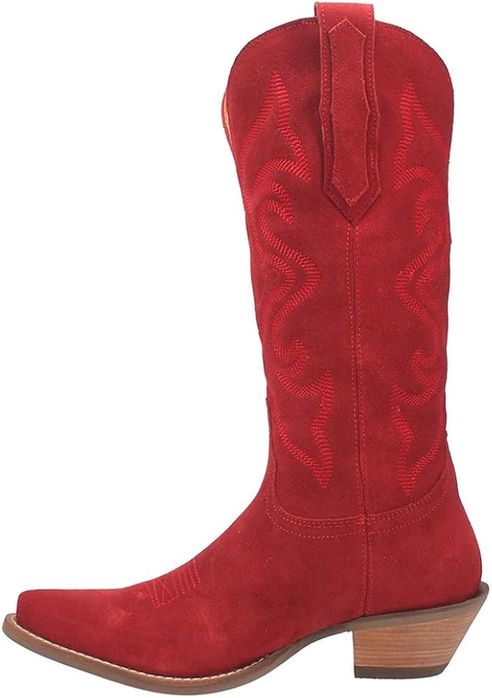 Dingo Womens Out West Snip Toe Casual Boots Knee High Mid Heel 2-3" - White | Amazon (US)