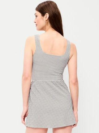 Pique Side-Tie Swim Dress | Old Navy (US)