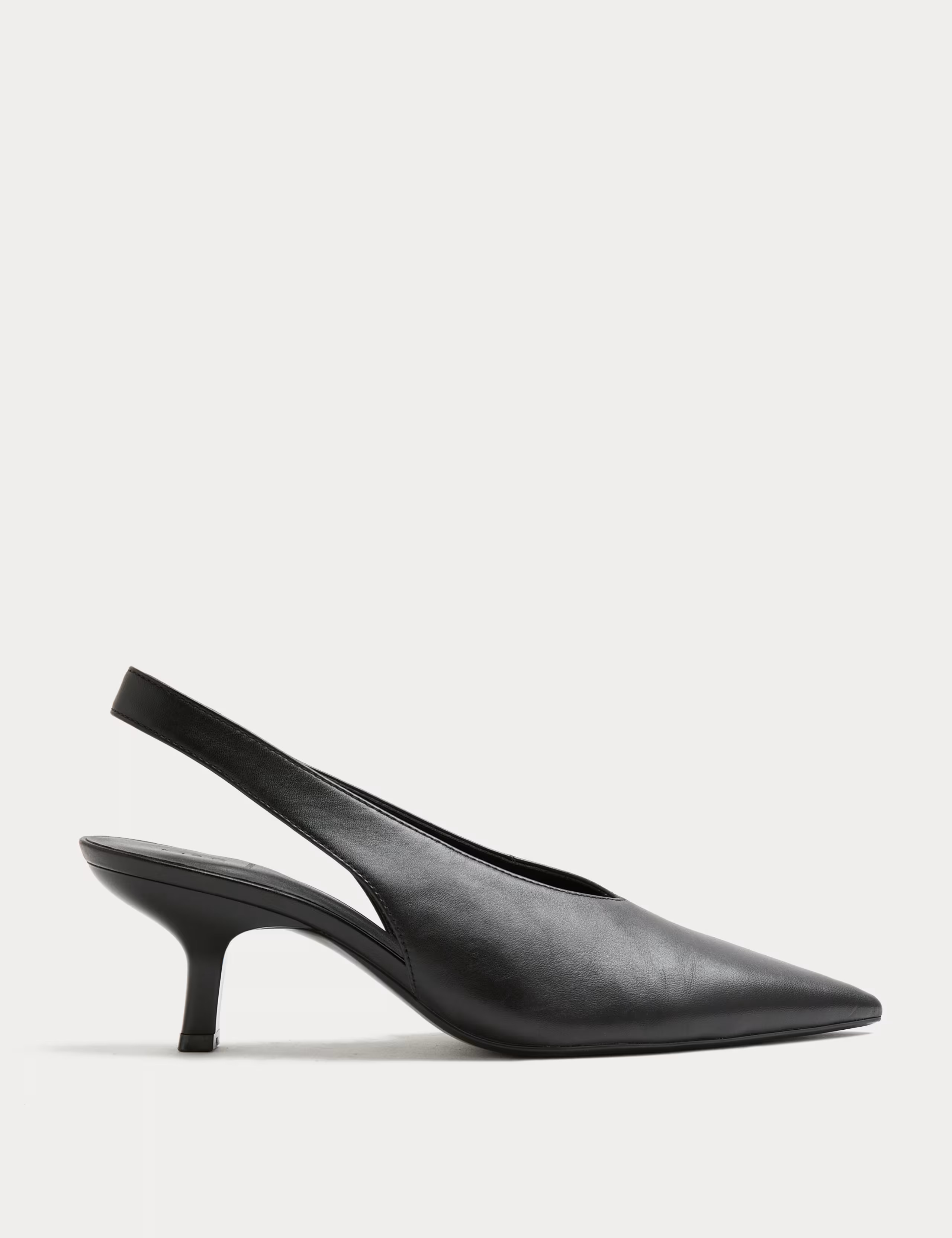 Leather Kitten Heel Slingback Court Shoes | Marks & Spencer (UK)