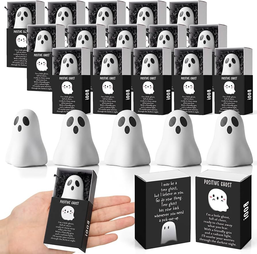 Jenaai 15 Set Halloween Ghost Stress Balls Gifts with Emotional Gift Boxes Halloween Gifts for Em... | Amazon (US)