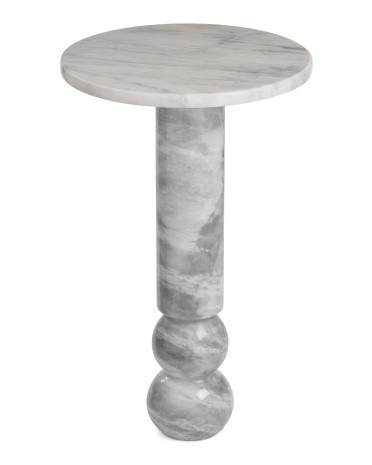 14x24 Solid Marble Shaped Pedestal Table | Furniture & Lighting | Marshalls | Marshalls