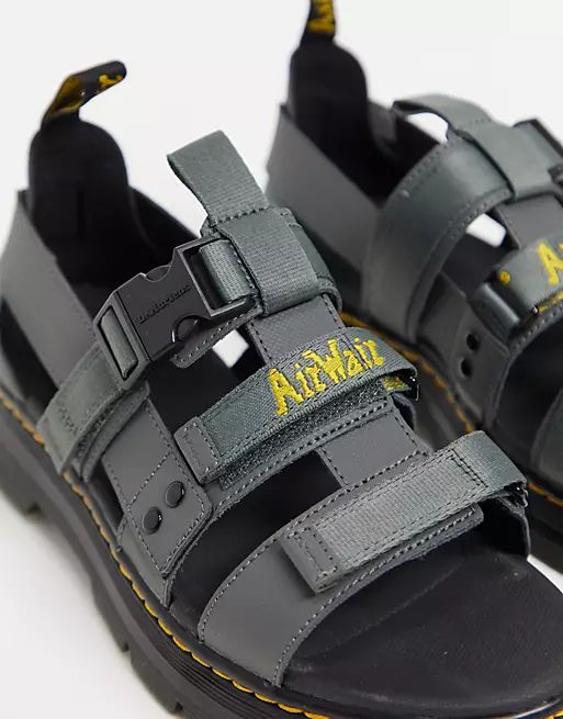 Dr Martens pearson tech sandals in gunmetal | ASOS (Global)