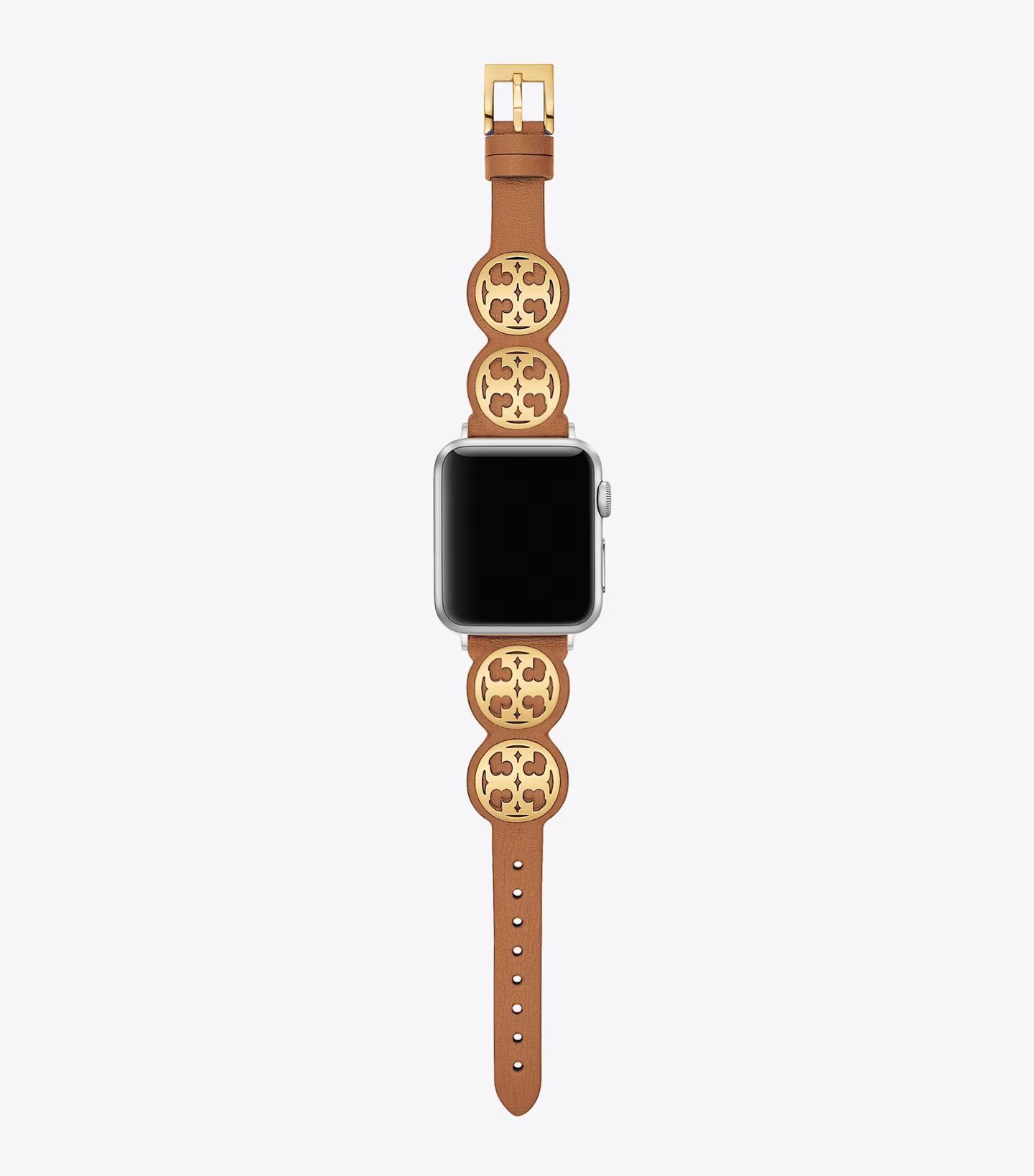 MILLER BAND FOR APPLE WATCH®, LUGGAGE LEATHER, 38 MM – 40 MM | Tory Burch (US)