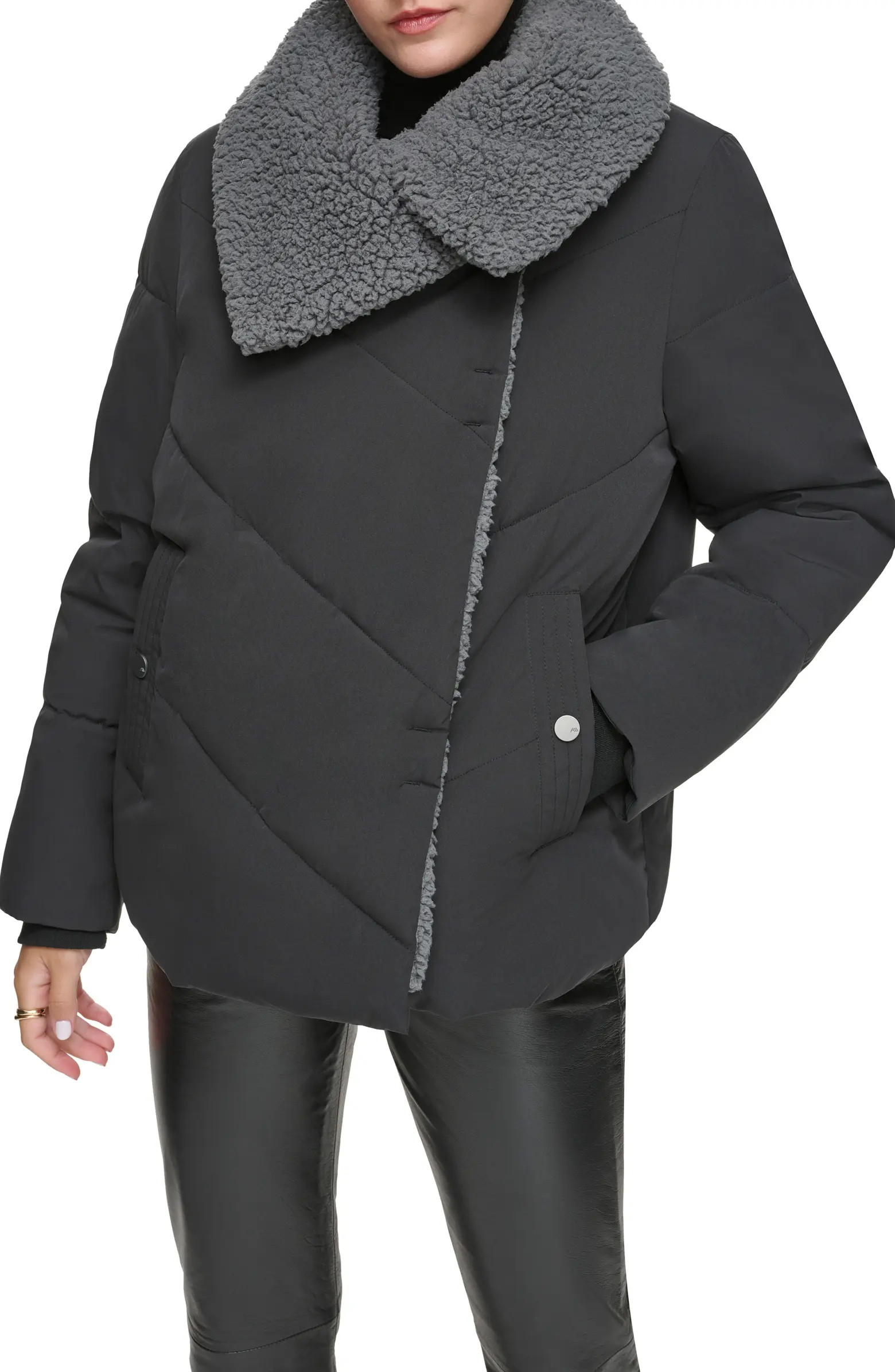 Valencia Water Resistant Faux Shearling Lined Puffer Jacket | Nordstrom Rack
