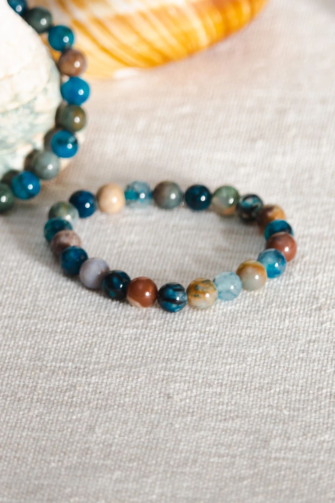 Blue dragon agate stone bracelet | Etsy (US)